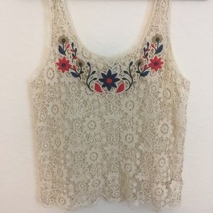 NWOT Crochet Lace Tank